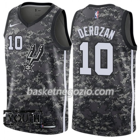 Canotte Bambino San Antonio Spurs DeMar DeRozan 10 Nike City Edition Nero Swingman